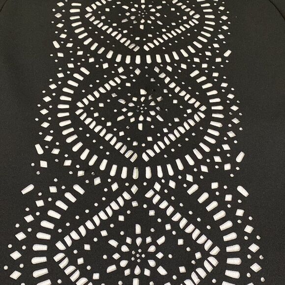 Worthington Black White Laser Cut Pencil Skirt Size 12 - Picture 6 of 8